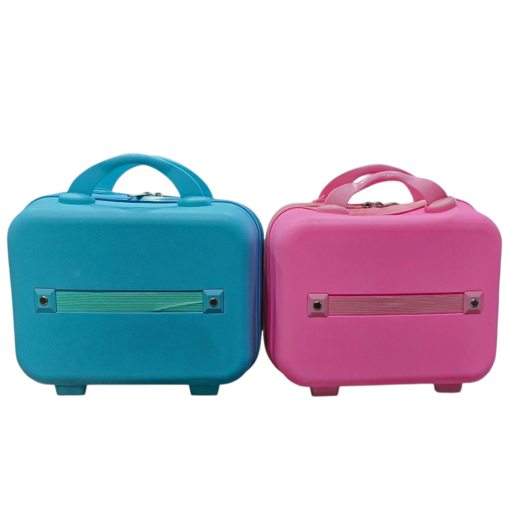 Pastel Mini Suitcase Storage Bag With Zip Closure