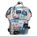 Cute Cartoon Cat Print Travel Backpack