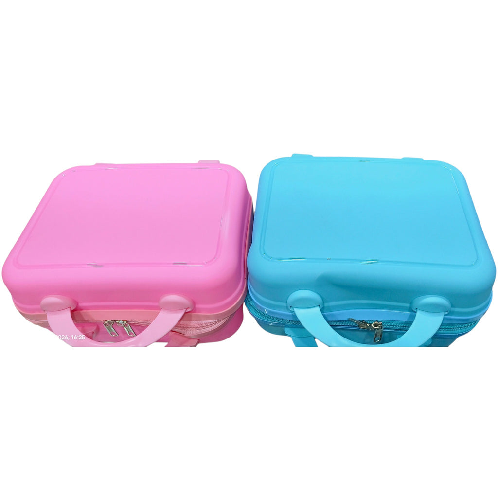 Pastel Mini Suitcase Storage Bag With Zip Closure