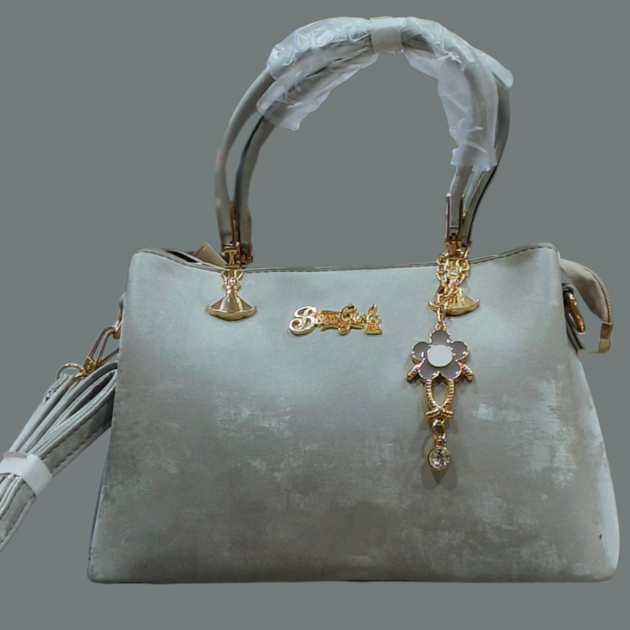 Velvet Stylish Handbag with Chain Strap for Women
