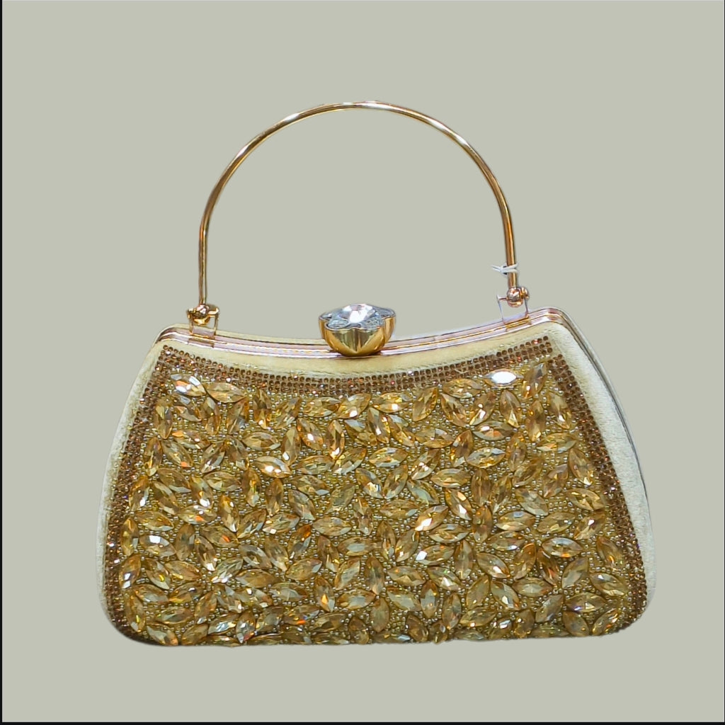 Luxury Stone Embellished Party Clutch