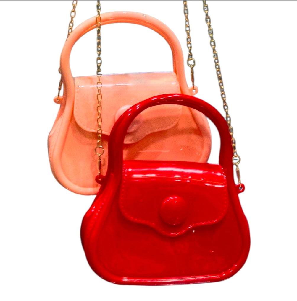 Glossy Chain Strap Mini Handbag