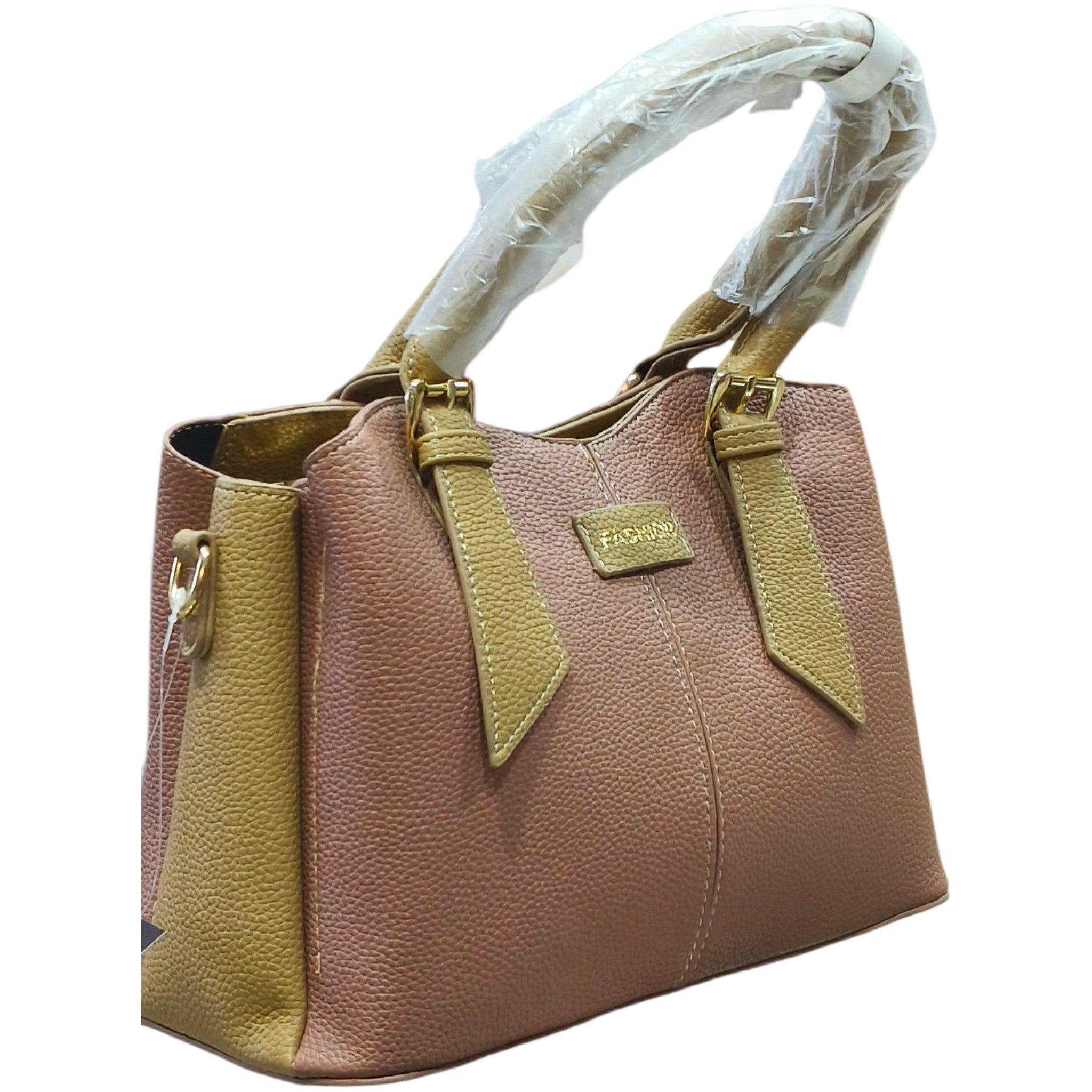 Fashion Flair Mini Boss Handbag With Beige Accent Straps
