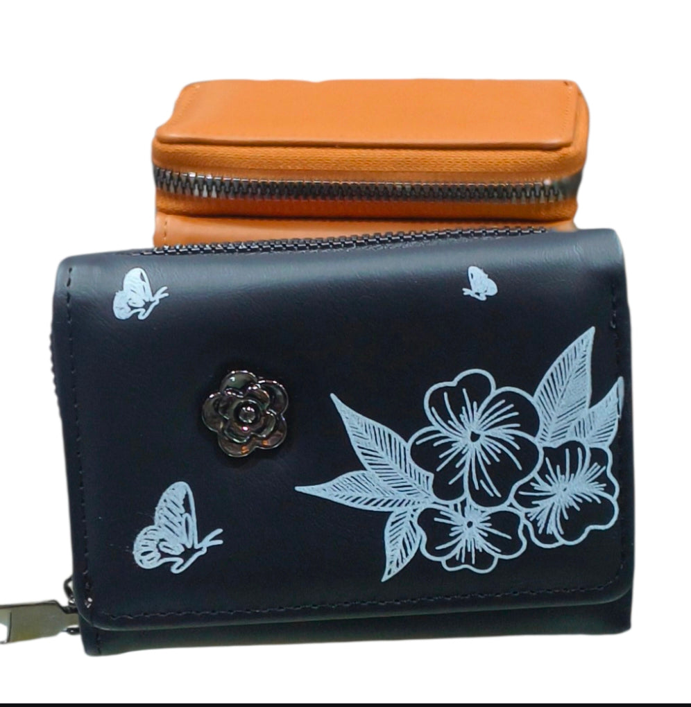 Floral Butterfly Embossed Women’s Wallet