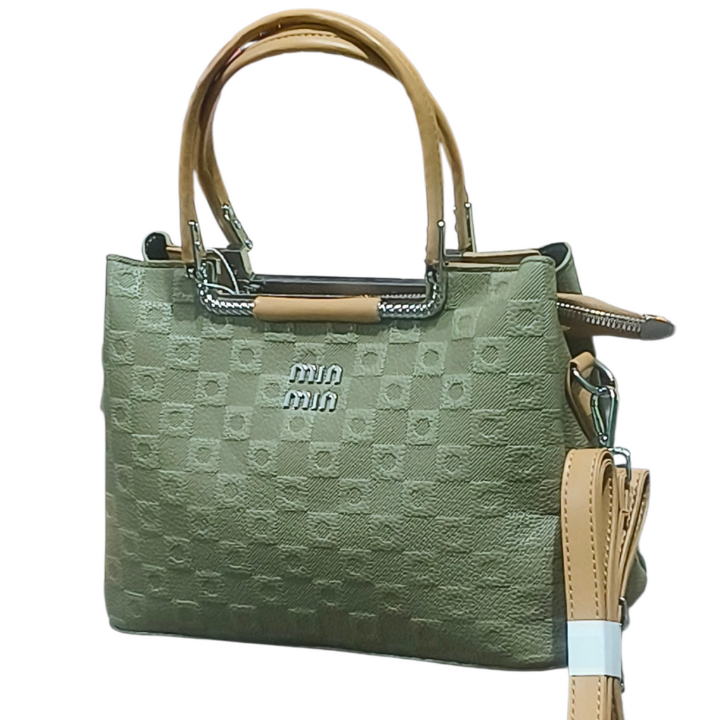 Olive Green Stylish Tote Handbag with Sling Strap for Women