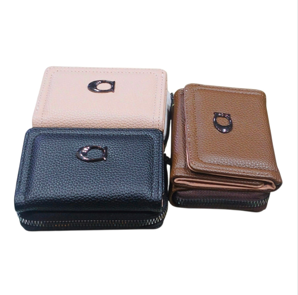 Classic Zip Closure Mini Wallet For Women