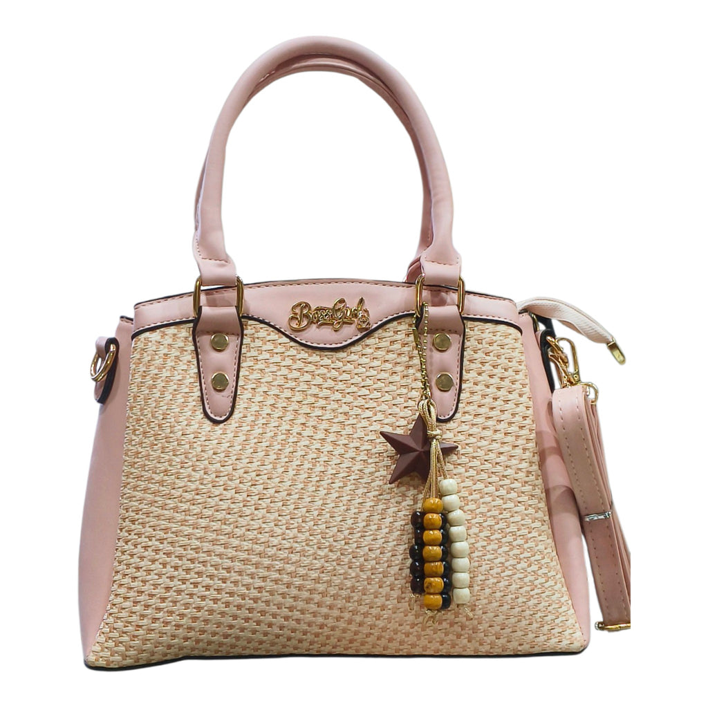 BossGirl Houndstooth Handbag With Adjustable Shoulder Strap
