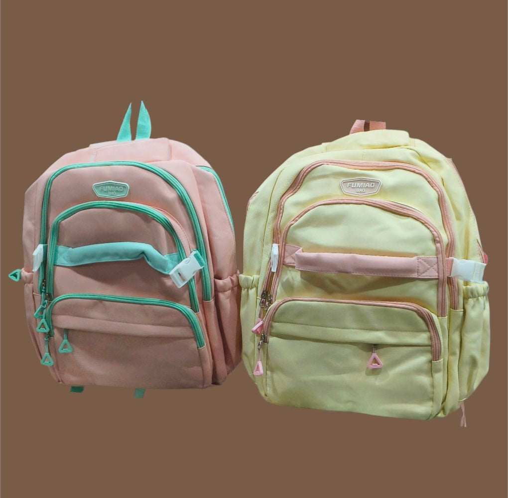 FUMIAD Multi-Zip Casual Travel Backpack