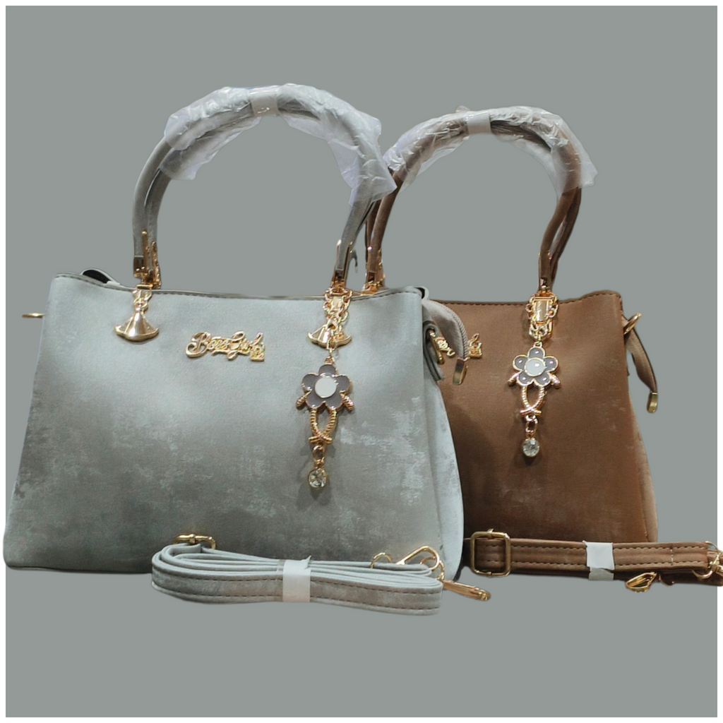 Velvet Stylish Handbag with Chain Strap for Women