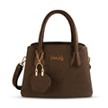 Satchel Tote Bag PU Leather Handbag For Women – Coffee Brown