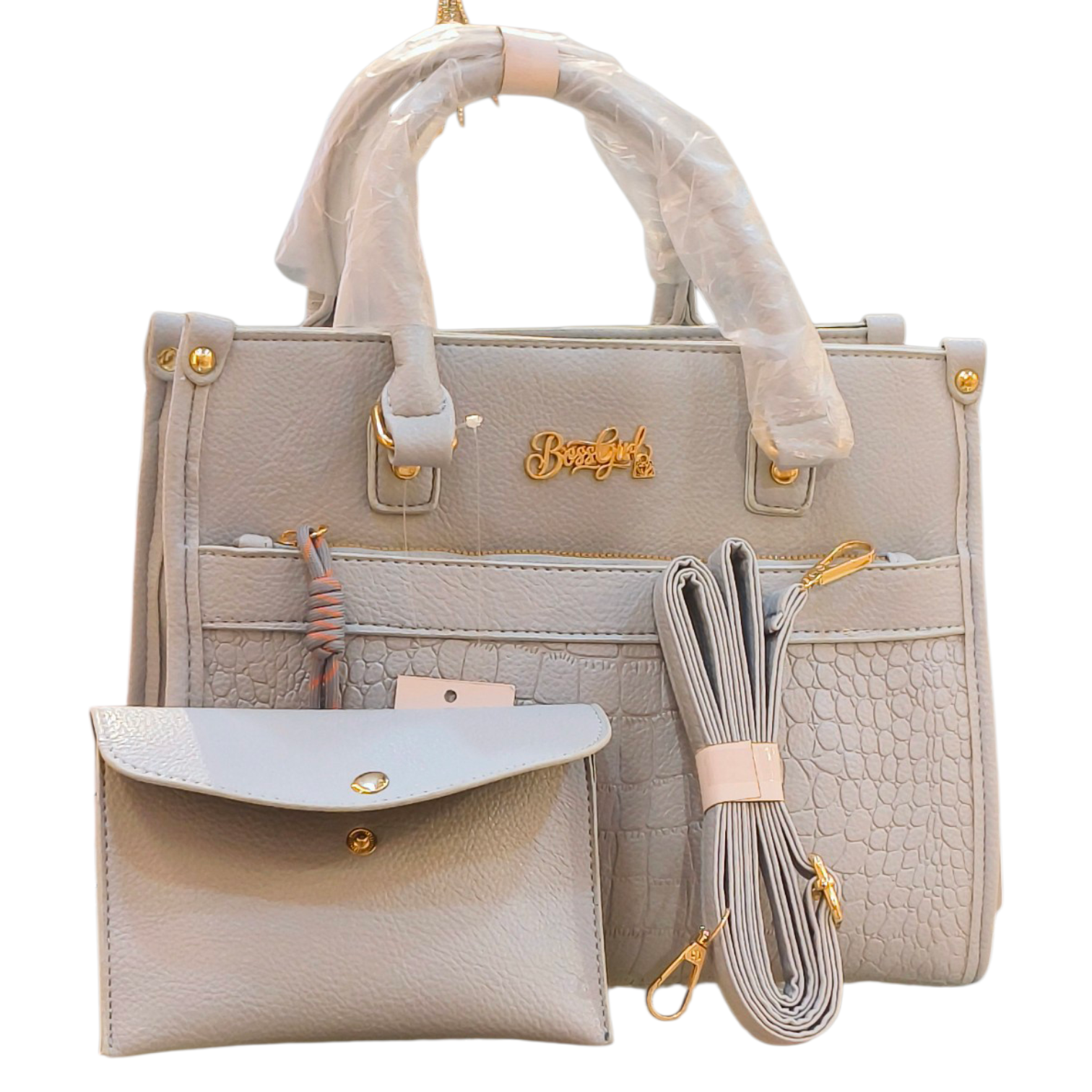 Sky Blue 2-in-1 Handbag Set with Wallet for Women