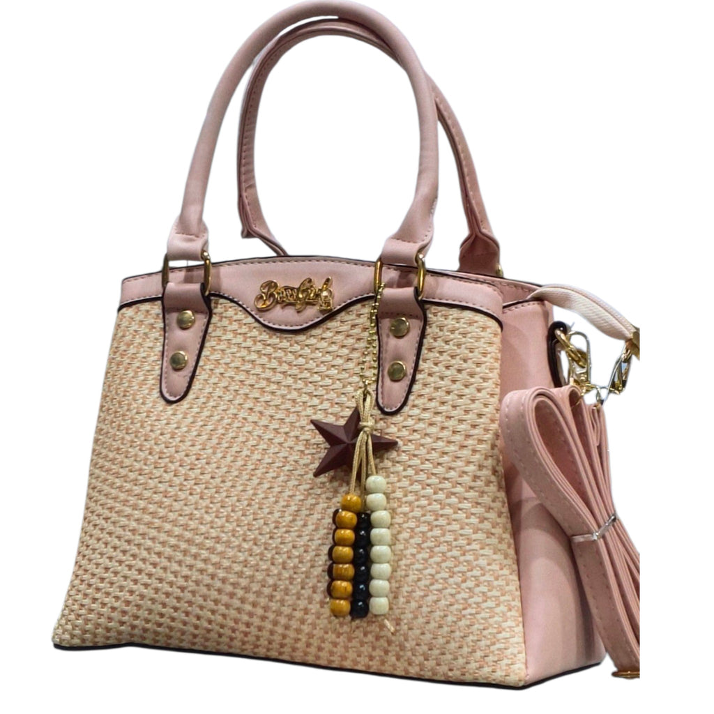 BossGirl Houndstooth Handbag With Adjustable Shoulder Strap