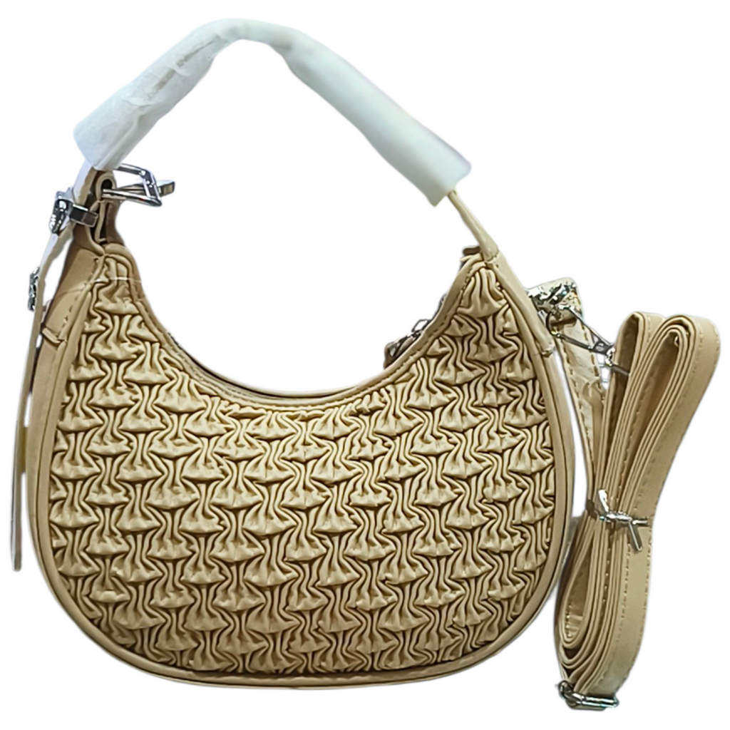 Textured Stylish Shoulder Bag with Sling Strap for Women