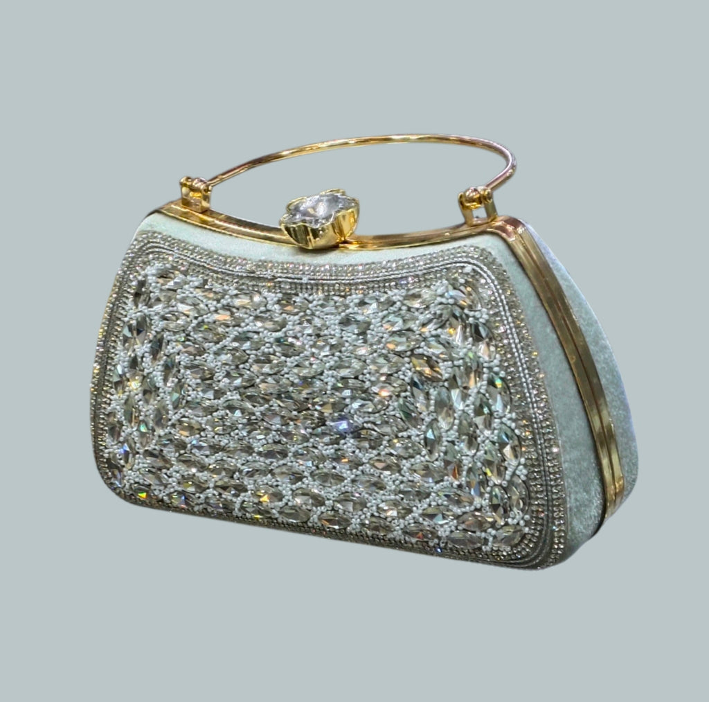 Luxury Stone Embellished Party Clutch