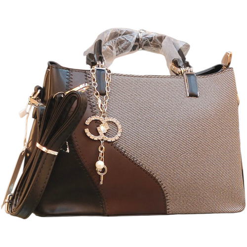 Black & Brown Stylish Handbag with Chain details for women