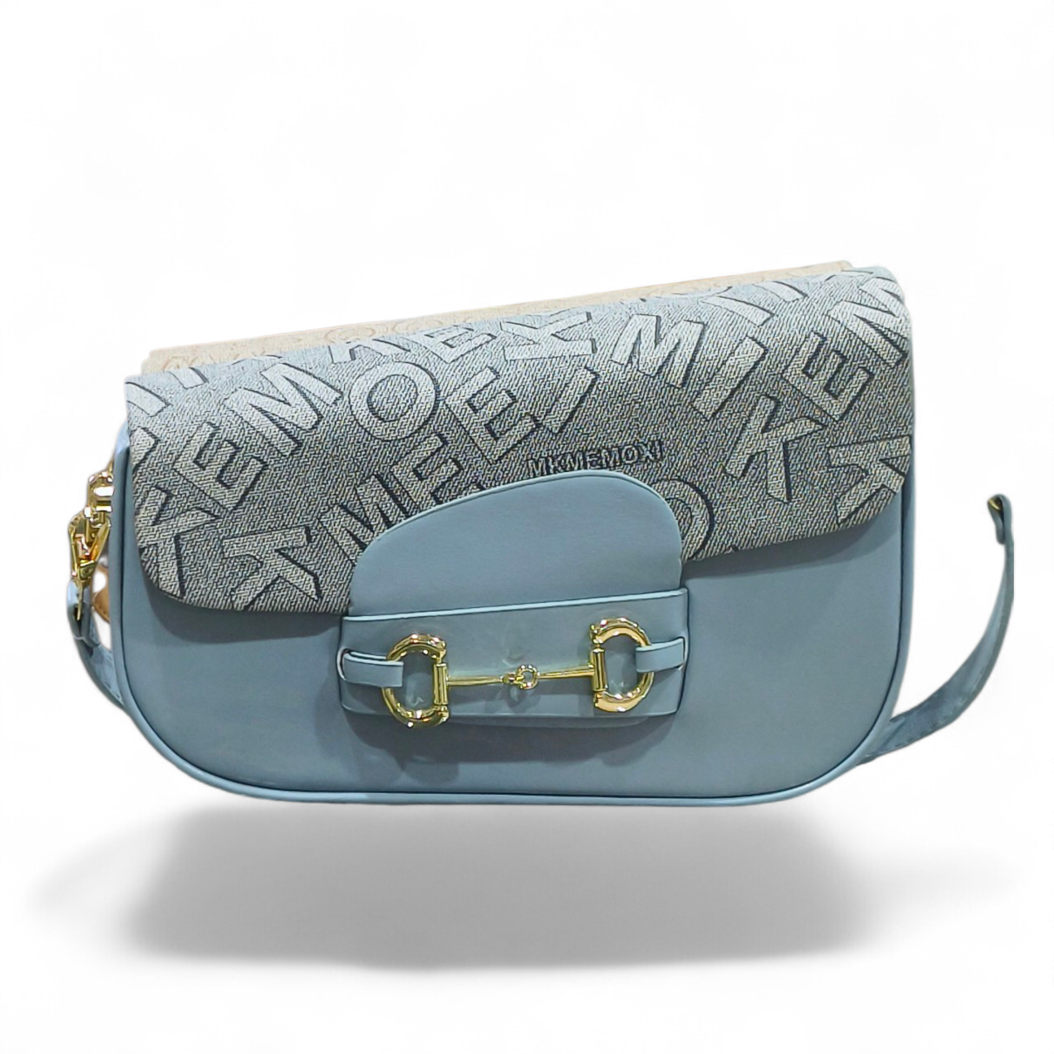 Tilted Textured Canvas Statement Sling Bag