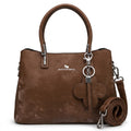 PU Leather Handbag with Strap & Charm