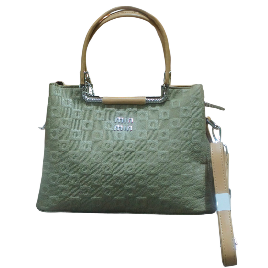 Olive Green Stylish Tote Handbag with Sling Strap for Women