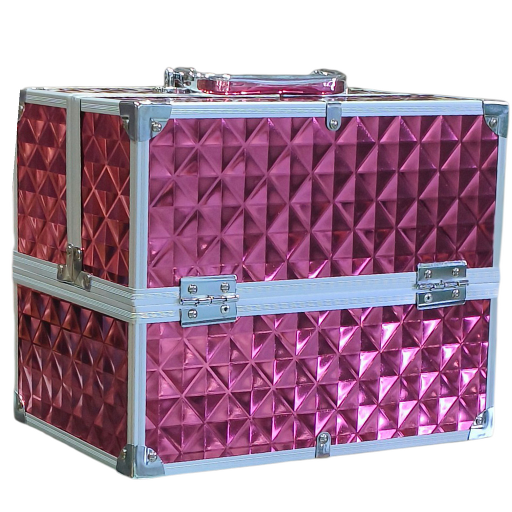 Red Velvet Makeup Vanity Box with Storage Compartments