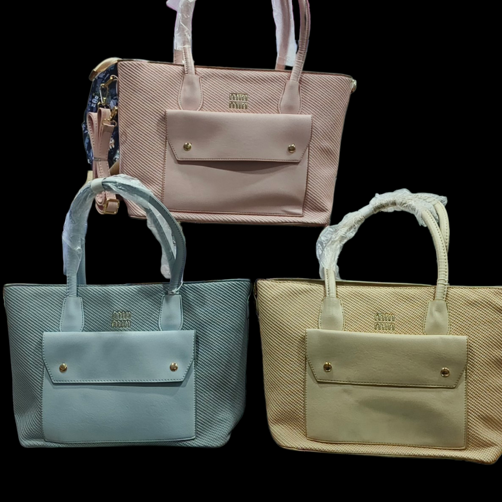 Pink Quilted Tote Bag With Tassel Charm & Shoulder Strap