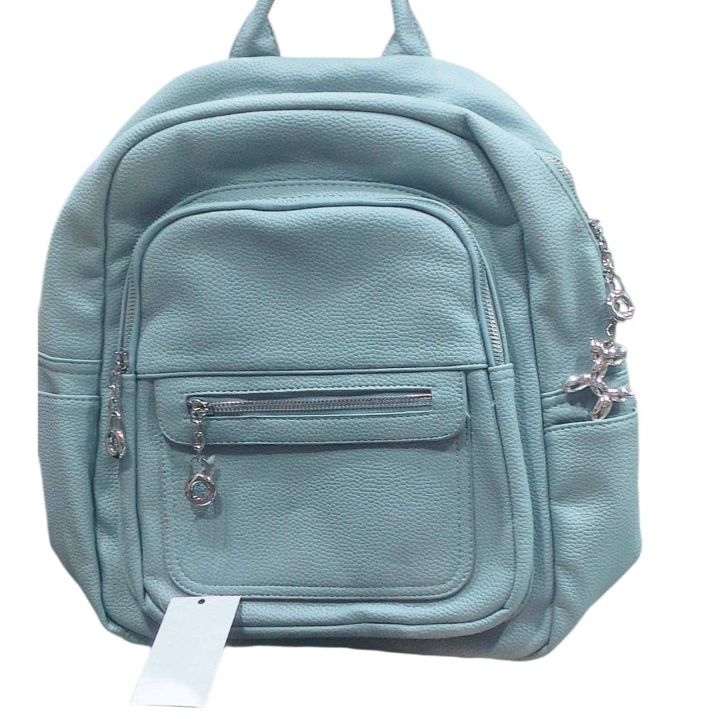 Minimalist Pu Leather Style Backpack With Front Pocket