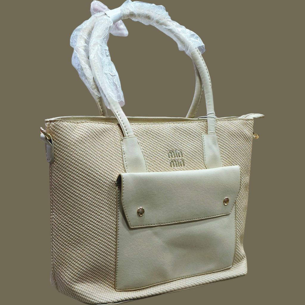 Pink Quilted Tote Bag With Tassel Charm & Shoulder Strap