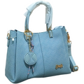Ice Blue Stylish Tote Handbag with Sling Strap for Women