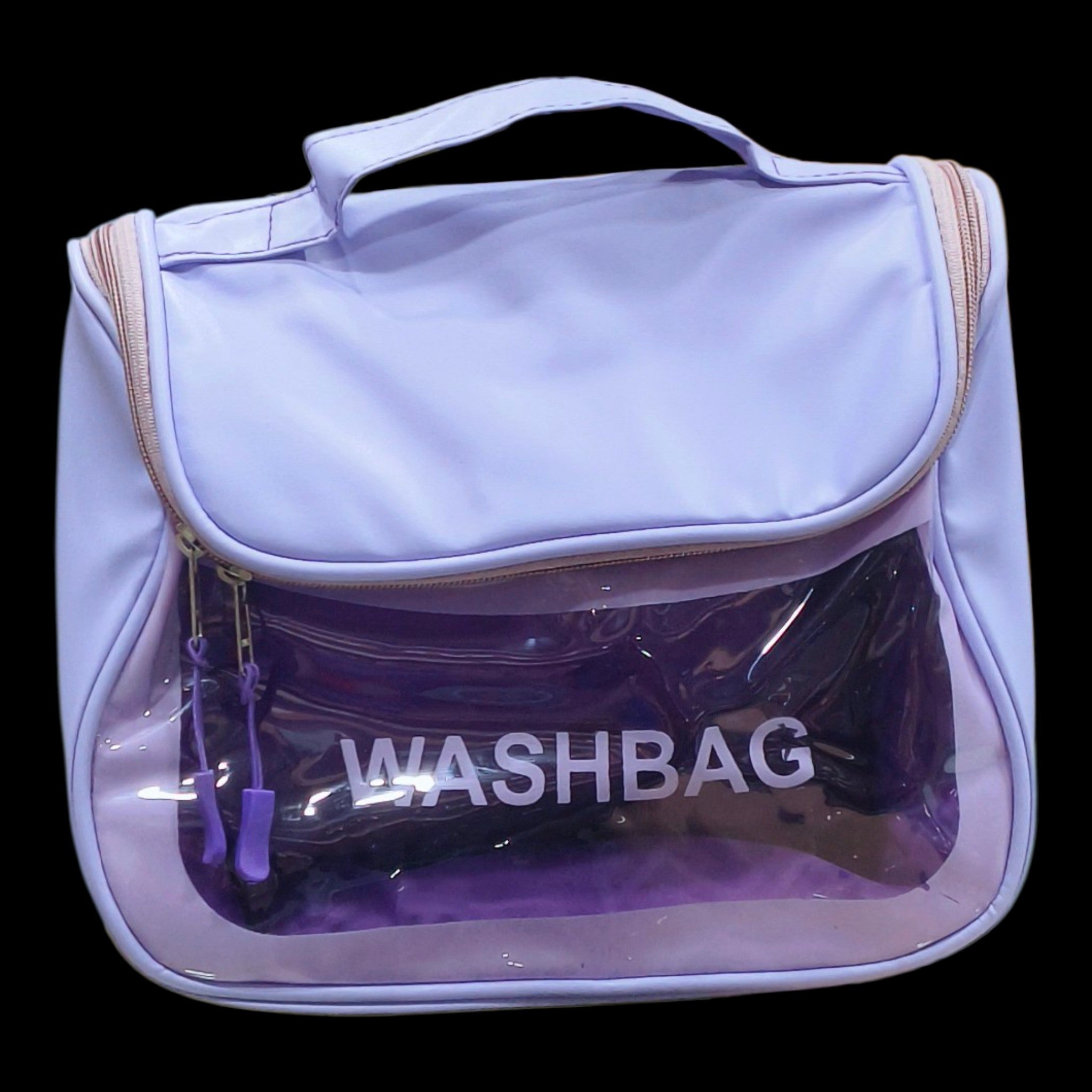 Transparent Waterproof Washbag With Netted Organizer Pockets