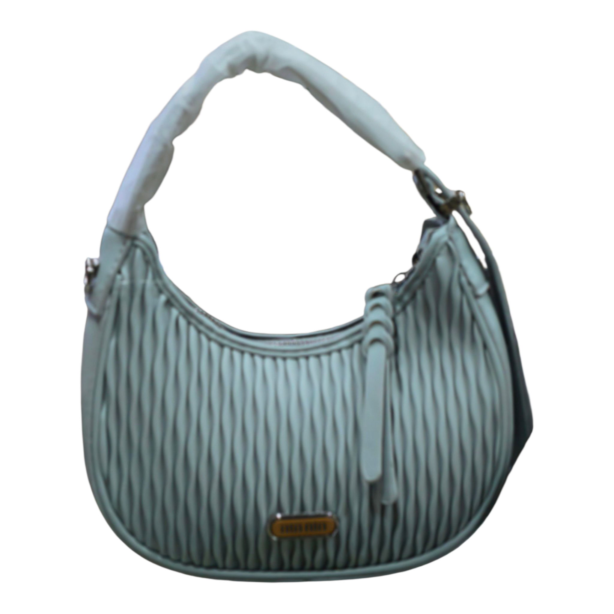 Ribbed Stylish Shoulder Bag with Sling Strap for Women