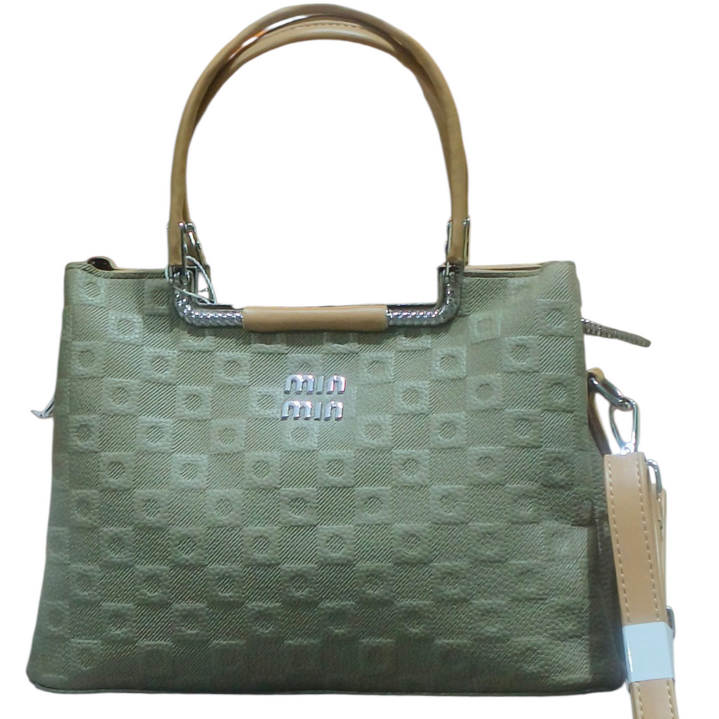 Olive Green Stylish Tote Handbag with Sling Strap for Women